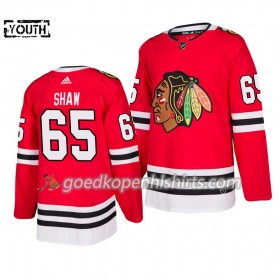 Chicago Blackhawks Andrew Shaw 65 Adidas 2019-2020 Rood Authentic Shirt - Kinderen